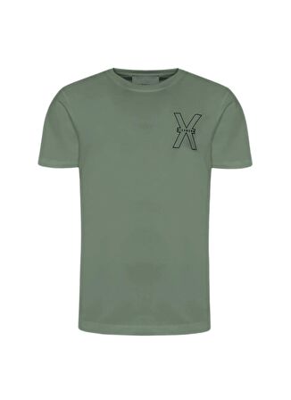 John Richmond Bisiklet Yaka Yeşil Erkek T-Shirt UMP24031TS