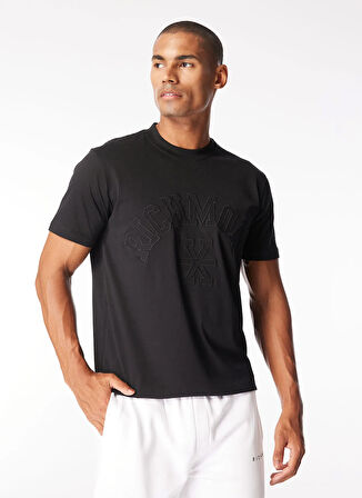 John Richmond Bisiklet Yaka Siyah Erkek T-Shirt UMP24045TS