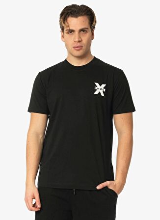 John Richmond Bisiklet Yaka Siyah Erkek T-Shirt UMP24057TS