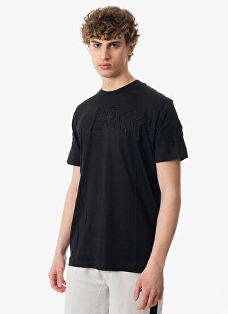 John Richmond Bisiklet Yaka Siyah Erkek T-Shirt UMP24061TS