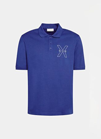 John Richmond Lacivert Erkek Polo T-Shirt UMP24207PO