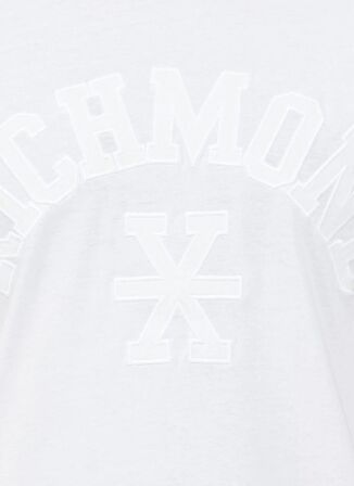 John Richmond Bisiklet Yaka Beyaz Erkek T-Shirt UMP24045TS