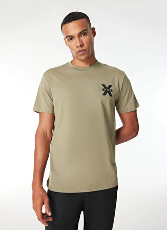 John Richmond Bisiklet Yaka Haki Erkek T-Shirt UMP24057TS