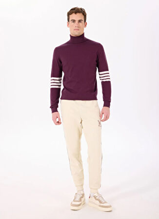 John Richmond Balıkçı Yaka Regular Fit Bordo Erkek Kazak UMA24102LU