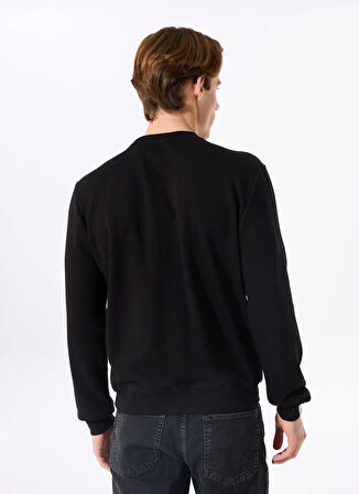 John Richmond Bisiklet Yaka Siyah Erkek Sweatshırt UMA24002FE