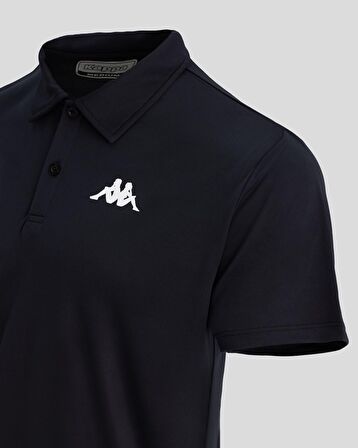 Kappa Kombat Poly Polo Erkek Siyah Regular Fit Polo Yaka Tişört 331D53W-005