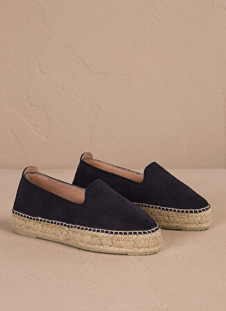 Manebi Deri Lacivert Kadın Espadril K 1.5 D0