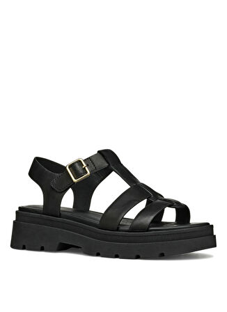 Geox Deri Siyah Kadın Sandalet D55YVB