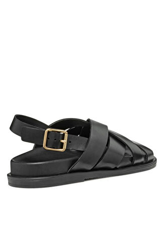 Geox Deri Siyah Kadın Sandalet D55YWA