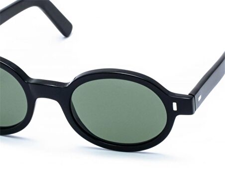 L.G.R TEOS BOLD BLACK 01 GREEN GLASS 47 Ekartman Unisex Güneş Gözlüğü