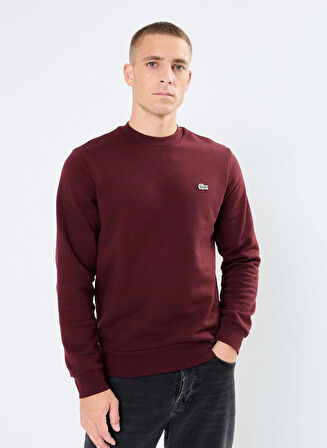 Lacoste Erkek Bordo Klasik Fit Sweatshirt