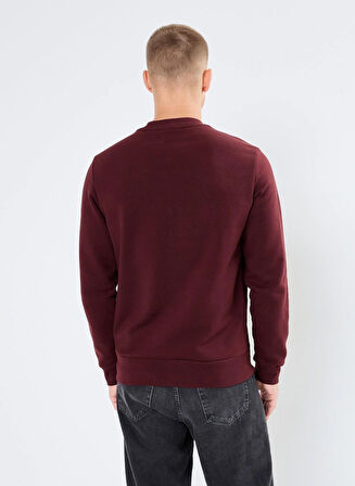 Lacoste Erkek Bordo Klasik Fit Sweatshirt