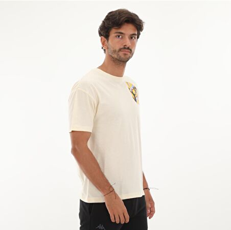 311G3RW-057-K Kappa Authentıc Graphık Varıs Tk Erkek T-Shirt Krem