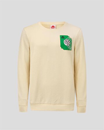 Kappa Authentic Graphik Vanes TK Erkek Bej Sweatshirt 371I77W057-K