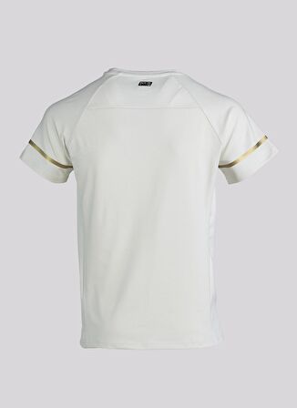 Kappa Yuvarlak Yaka Düz Beyaz Erkek T-Shirt 361G2UW KOMBAT DINASTY TK