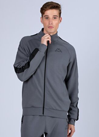 Kappa Gri Erkek Zip Ceket 371I61W LOGO BILLY TK