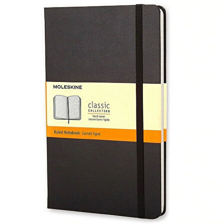 Moleskine Sert Kapak Expanded Defter Siyah (Çizgili - 13x21)