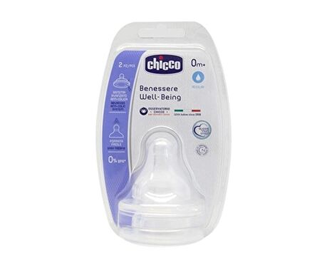 Chicco Wellbeing Biberon Emziği 0 Ay+ Normal Akış 2'li Silikon