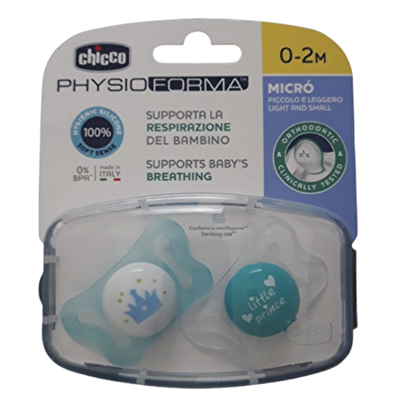 Chicco Physio Micro Silikon Emzik Erkek 0-2 Ay 2Li