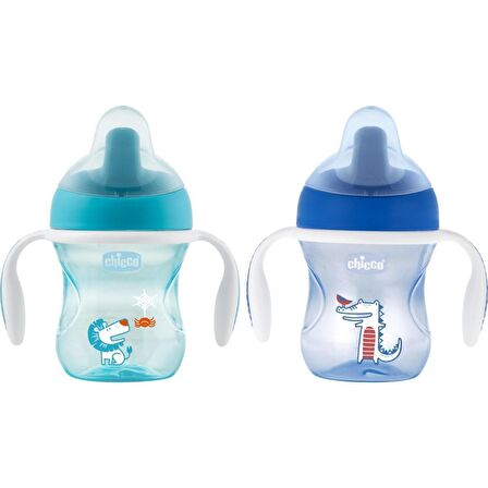 Chicco Yarı Yumuşak Uçlu Alıştırma Bardağı 6+ Ay Erkek