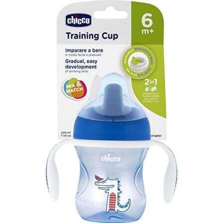 Chicco Yarı Yumuşak Uçlu Alıştırma Bardağı 6+ Ay Erkek