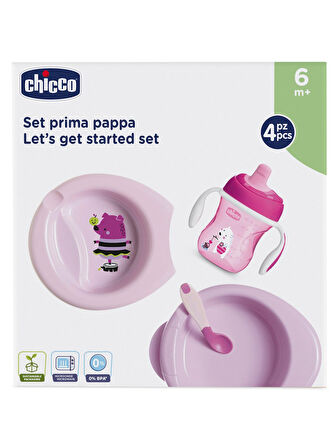 Chicco Bebek Yemek Seti 6+ Ay Pembe