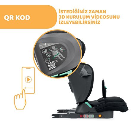 Chicco Fold&Go I-Size 15-36 kg Emniyet Kemeri+ Isofix Oto Koltuğu