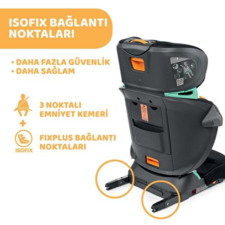 Chicco Fold&Go I-Size 15-36 kg Emniyet Kemeri+ Isofix Oto Koltuğu