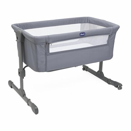 Chicco Next 2 Me Essential Crib - Stone Sallanır Gri Anne Yanı Beşik