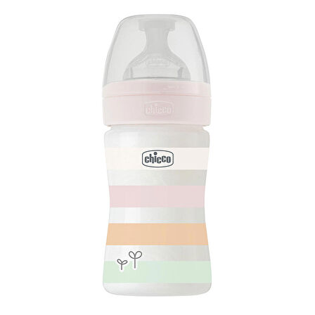 Chicco Wellbeing Yavaş Akış Pembe PP Biberon 150 ml 0+ Ay