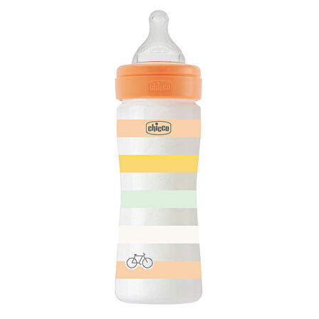 Chicco Wellbeing Orta Akış Gri PP Biberon 250 ml 2+ Ay