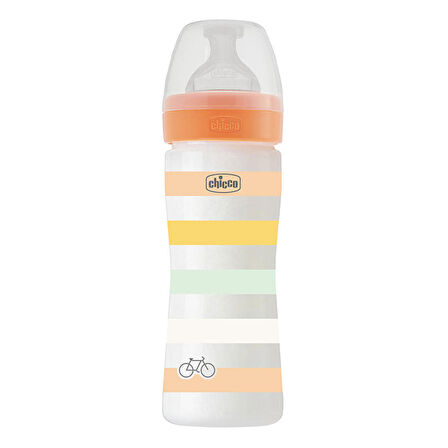 Chicco Wellbeing Orta Akış Gri PP Biberon 250 ml 2+ Ay