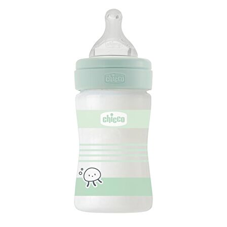 Chicco Wellbeing Yavaş Akış Gri Cam Biberon 150 ml 0+ Ay