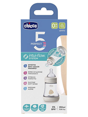 Chicco Perfect5 150ml PP Biberon ( Minisoft Emzik Hediyeli ) Beyaz