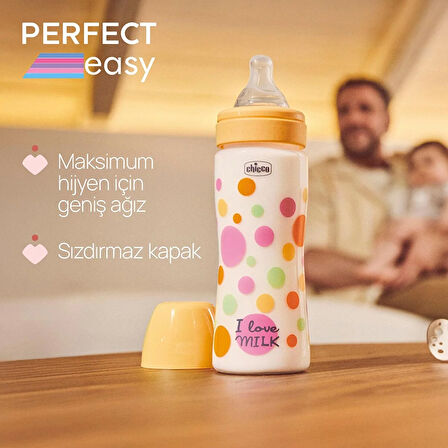 Chicco Perfect Easy Biberon PP 330 ml Hızlı Akış-Kız