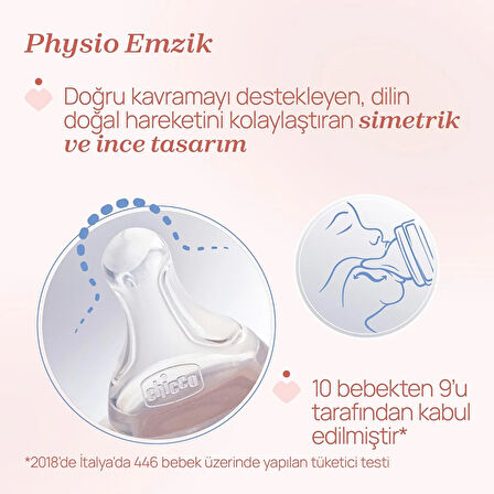 Chicco Perfect Easy Biberon PP 330 ml Hızlı Akış-Kız