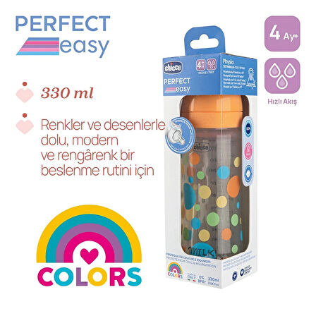 Chicco Perfect Easy Biberon PP 330 ml Hızlı Akış-Erkek