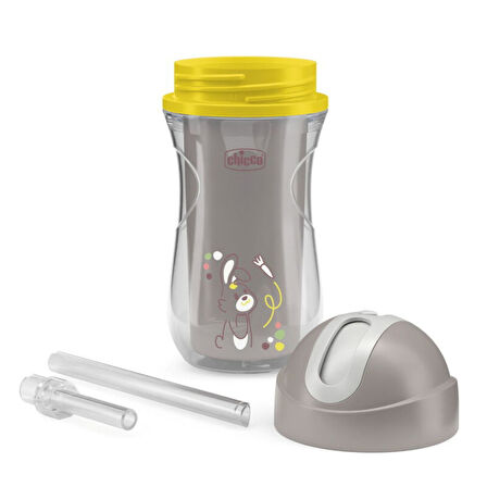 Chicco Spor Pipetli Bardak Unisex Gri