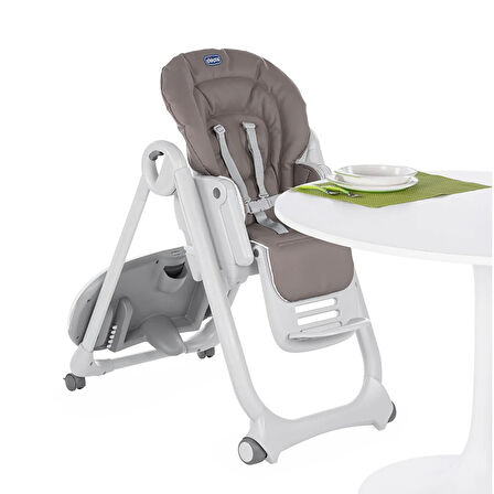 Chicco Polly Magic Mama Sandalyesi, 5 Noktalı Emniyet Kemerli, Kaymaz Ayaklı, 8 Kademeli Yükseklik Ayarlı, 6 Ay – 15 kg, Kahverengi