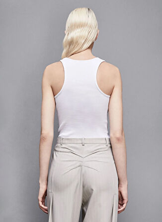 Patrizia Pepe Balıkçı Yaka Beyaz Kadın Atlet 8M1617