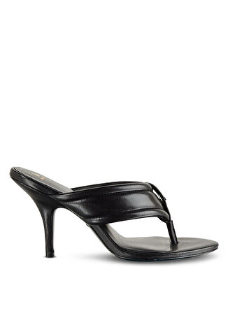 Patrizia Pepe Deri Siyah Kadın Topuklu Sandalet 2X0029L026K103