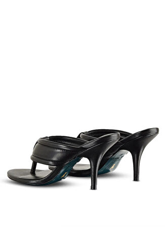 Patrizia Pepe Deri Siyah Kadın Topuklu Sandalet 2X0029L026K103