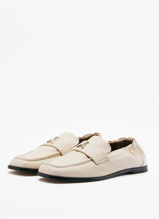 Patrizia Pepe Ekru Kadın Deri Loafer 8Z0137