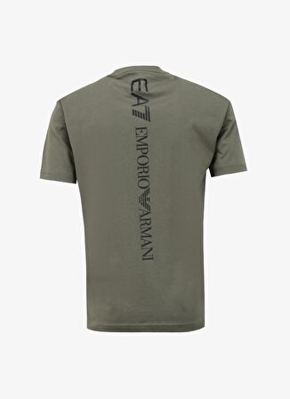 EA7 Bisiklet Yaka Haki Erkek T-Shirt 8NPT18PJ02Z