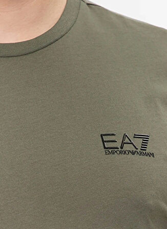 EA7 Bisiklet Yaka Haki Erkek T-Shirt 8NPT51PJM9Z