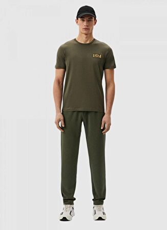 EA7 Bisiklet Yaka Haki Erkek T-Shirt 3DPT07PJM9Z