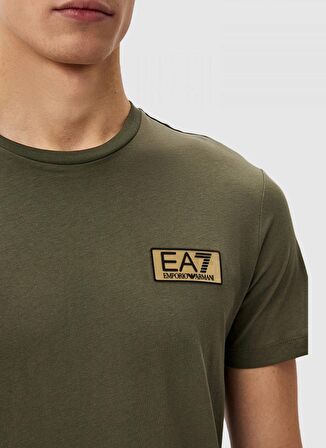 EA7 Bisiklet Yaka Haki Erkek T-Shirt 3DPT07PJM9Z
