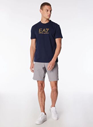 EA7 Bisiklet Yaka Lacivert Erkek T-Shirt 3DPT08PJM9Z