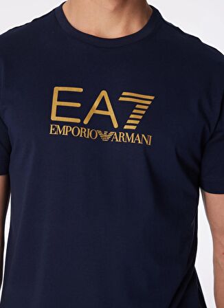 EA7 Bisiklet Yaka Lacivert Erkek T-Shirt 3DPT08PJM9Z