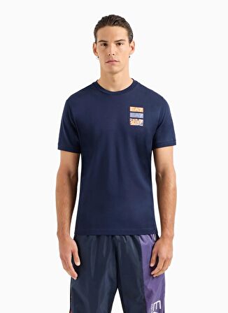 EA7 Bisiklet Yaka Lacivert Erkek T-Shirt 3DPT12PJ7BZ